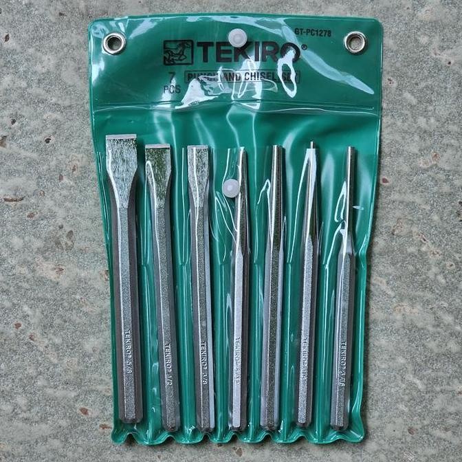 Punch And Chisel Set 7 Pcs Tekiro Pahat Beton Set Tekiro 7 Pcs Co