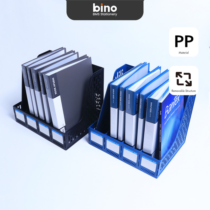 

[BMS Surabaya] Bantex Magazine Holder / Rak Box File / Tempat Dokumen Bahan PP | 4 Section BJ7644