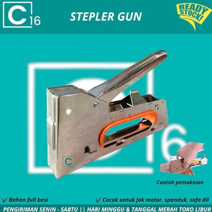 

Stapler Tembak / Cekrekan / Hekter Gun Tacker Berkualitas Tanpa Kabel Co