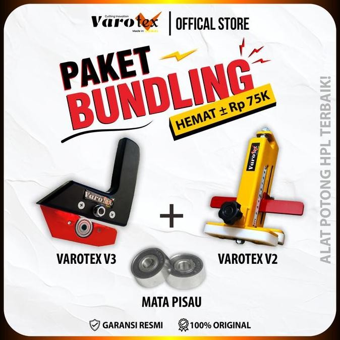 

Varotex Paket Bundling Hemat Varotex V3, V2 Dan Mata Pisau - 1 Set V2 & V3 + 2 Set Mata Potong Cadangan Alat Potong Hpl Tanpa Listrik Co