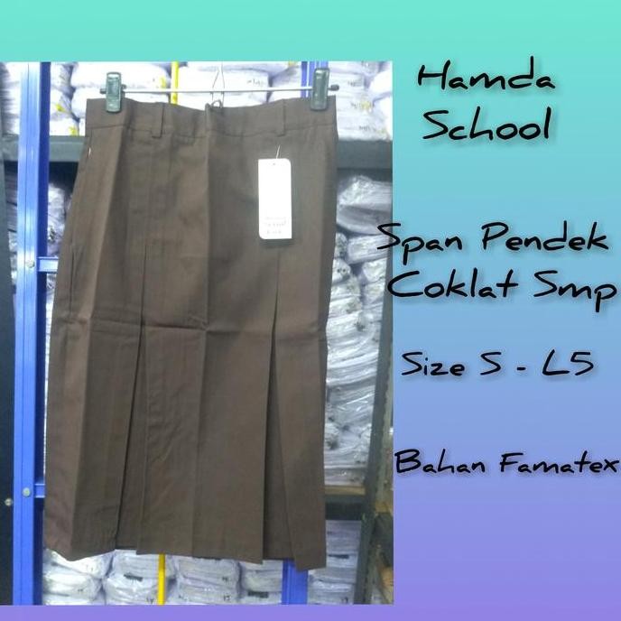 Rok Span Pendek Coklat Smp Seragam Sekolah