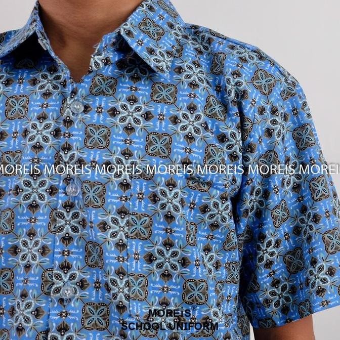 Seragam Baju Batik SD/MI/TK/PAUD JM Biru 002