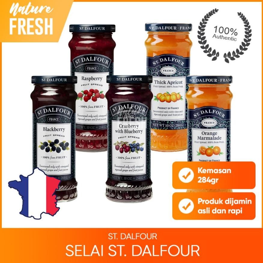 

Selai St Dalfour All Varian IMPORT France 284 Gr - Raspberry/ Strawberry/ Blueberry