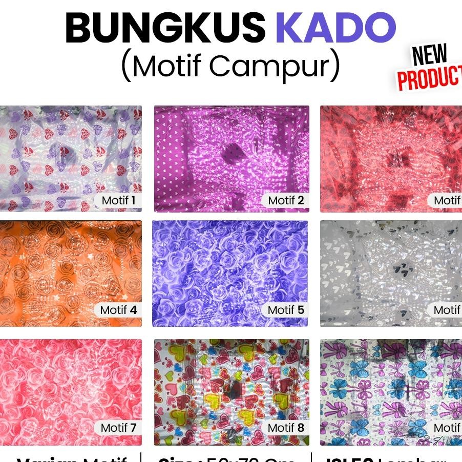 

50 Pcs Ukuran S Lembaran Bingkisan Kado Laser Kertras Kado Hologram Bungkusan Kado