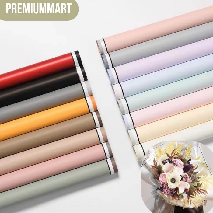 

20 Lembar Kertas Buket Bunga Varian List Bi Color Frame Cellophane Flst Kertas Kado Kb036