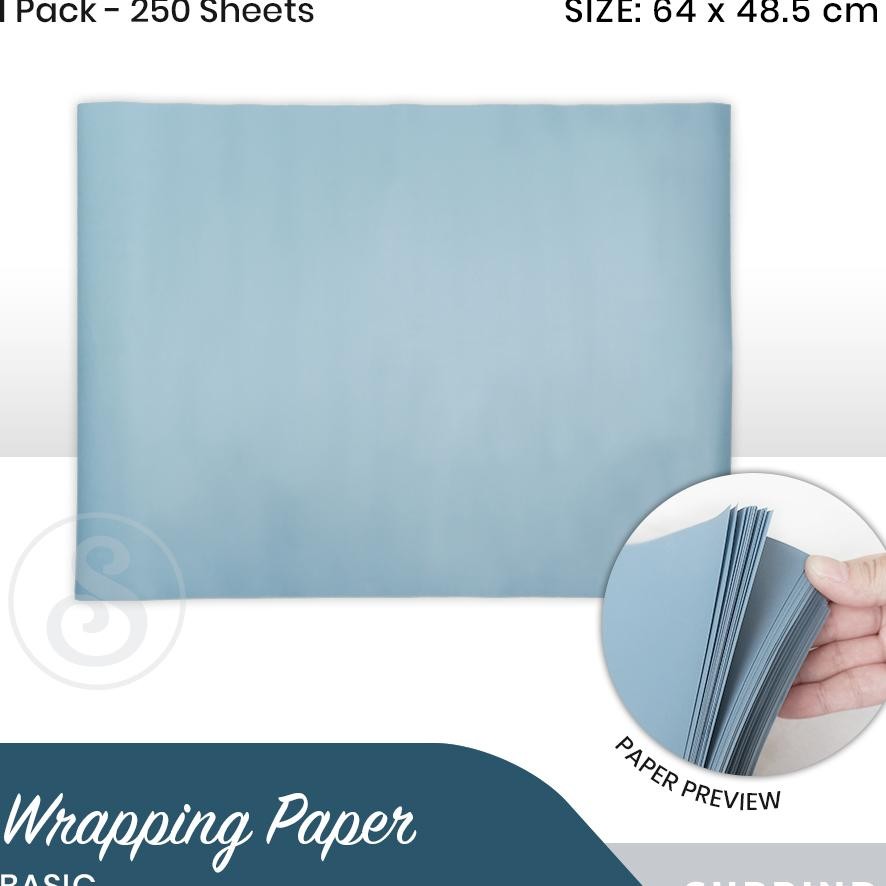 

250 Lbr Kertas Kado Polos Suprindo