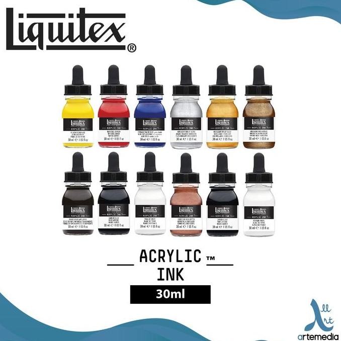 

Tinta Akrilik Liquitex 30ml Acrylic Ink Pigment Calligraphy - 01/02