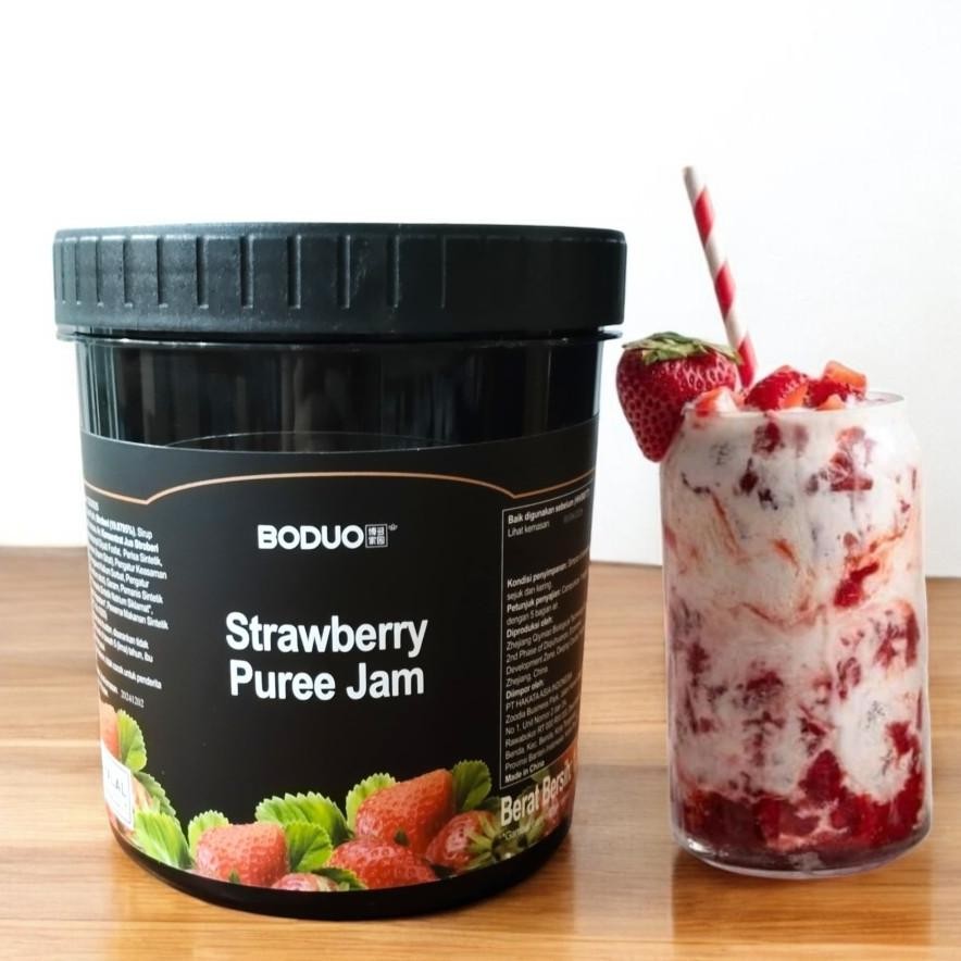 

Boduo Strawberry Puree Flavored Jam - Stoberi Selai 1300 gram