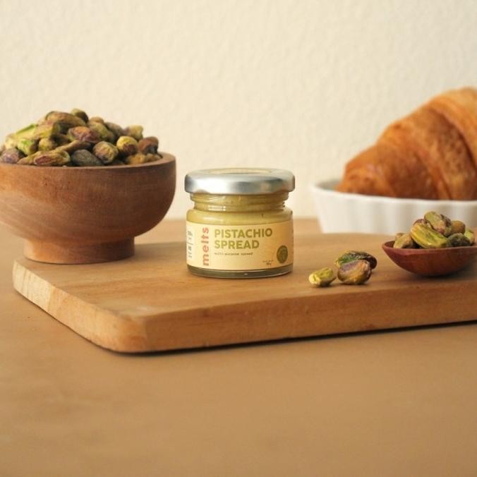 

Melts Pistachio Spread Jar 30g - Selai Kacang Plant Based | Vegan | Tanpa Pengawet | Halal | Rak Sebelah