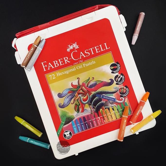 

Faber Castell Hexagonal Oil Pastel Crayon 72 Colours Color Warna