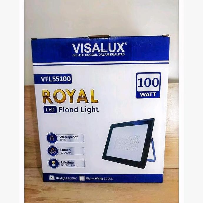 Lampu Sorot Visalux Vfl55100 Led Smd Flood Light Lampu Tembak Sorot Visalux 100 Watt Cahaya Putih Ne