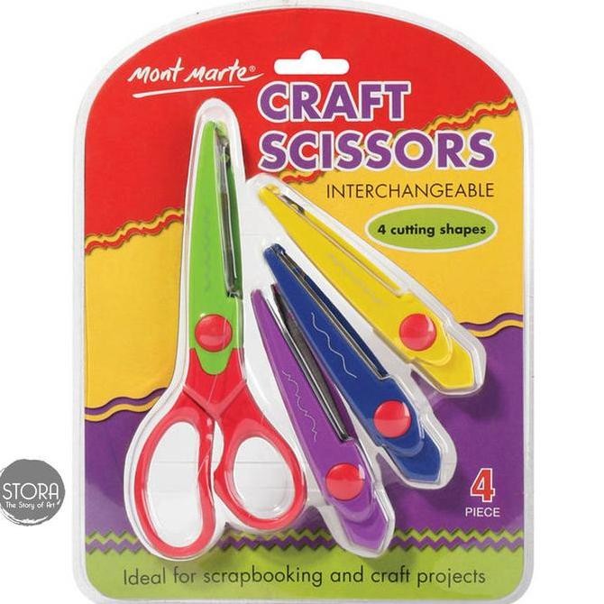 

Craft Scissors 4 Blades / Scrapbooking Scissors / Gunting Kreasi
