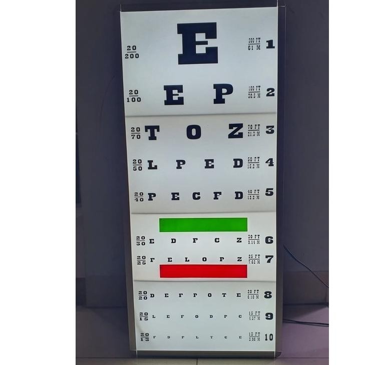 SNELLEN CHART ELEKTRIK E - SNELEN CART ELEKTRIK WITH REMOTE MURAH