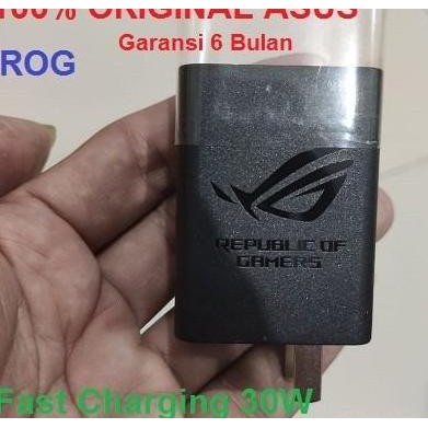 Adaptor Charger Rog 30W Fastcharging Us Plug Tanpa Cable