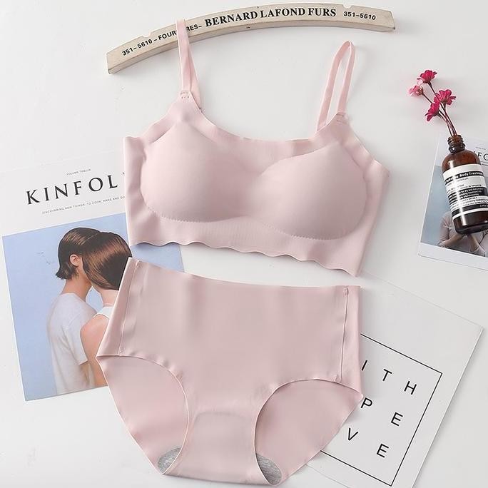 [BH+CD] Set Bra Seamless Jepang / Olahraga Push Up Bra Full Cup / Set Pakaian Dalam Seamless