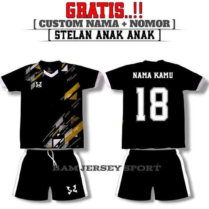 COD gratis sablon nama+nomor baju bola futsal ANAK-ANAK (pria wanita) Sport Outdoor Celana jersey fu