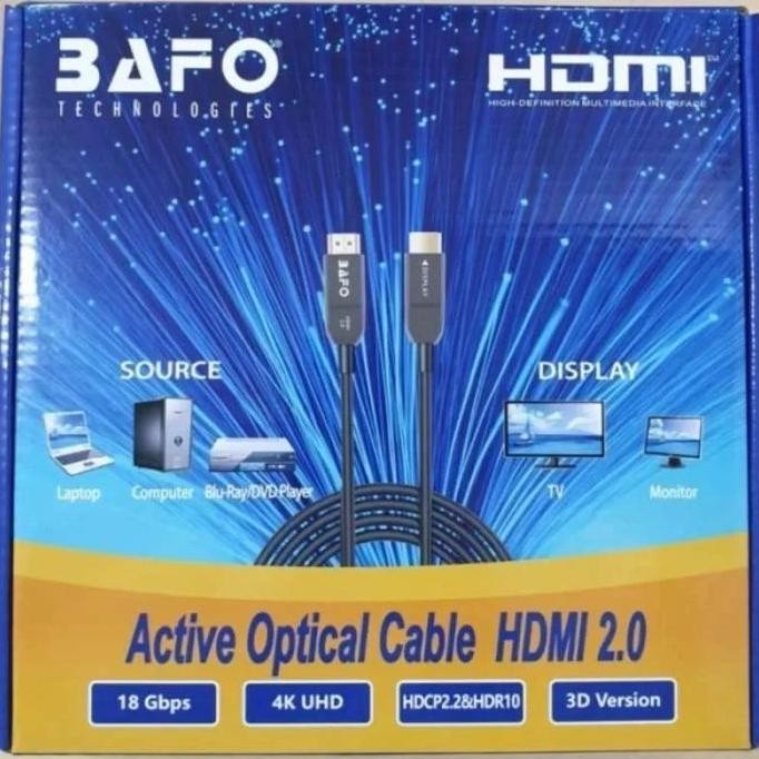 Kabel Hdmi Bafo 30 Meter Fiber Optik Bafo Hdmi 30M V2.0 4K 3D