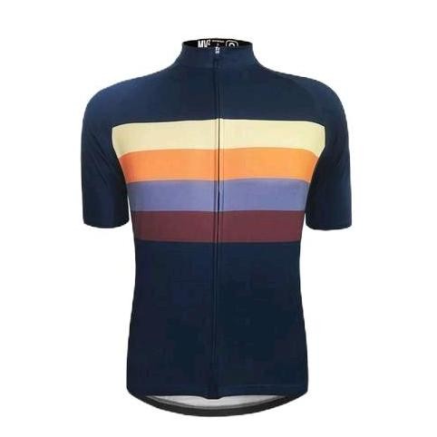 MV2 Cycling Jersey Vintage Stripes - Navy