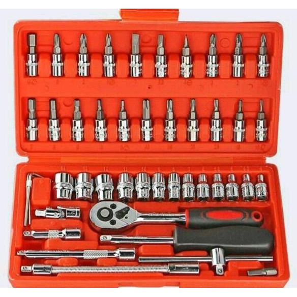 Socket Wrench Set / Kunci Sock Set 46 Pcs