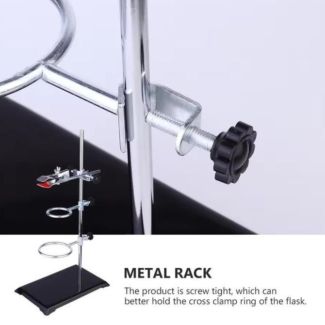 1Set Statif Laboratorium Statif Dan Klem Tiang Statif Batang Statif Ring Klem Statif