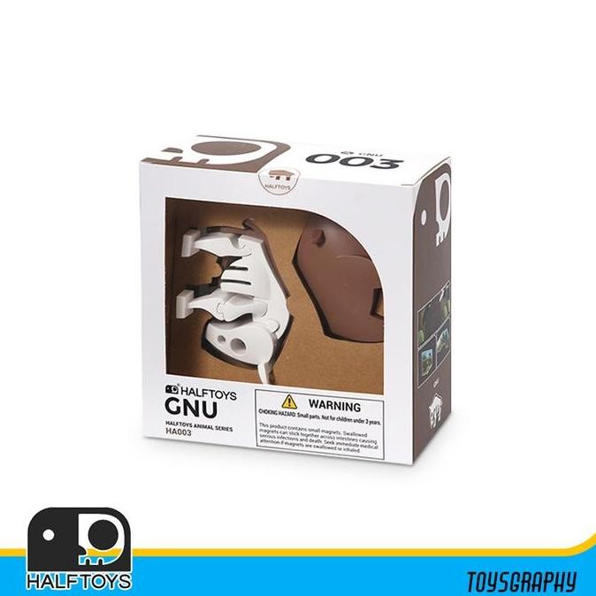 Sale Halftoys Antelope Animal Series 3D Puzzle With Diorama Half Toys Gnu