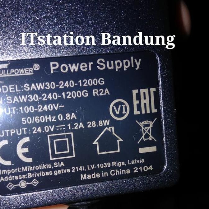 BEBAS ONGKIR - Mikrotik Adaptor 24V 1.2A 1200mA untuk RB2011 RB3011 CRS326 CSS326