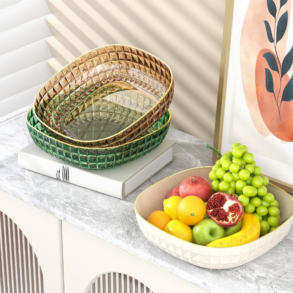 Bisa Cod Yesall Piring Saji Kotak Lauk Pauk Buah Snack Aesthetic Serbaguna | Piring Cantik Diamond P