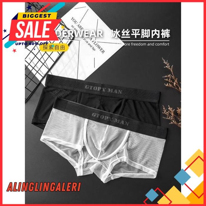 GTOPX BOXER PRIA TRANSPARAN GRATIS ONGKIR