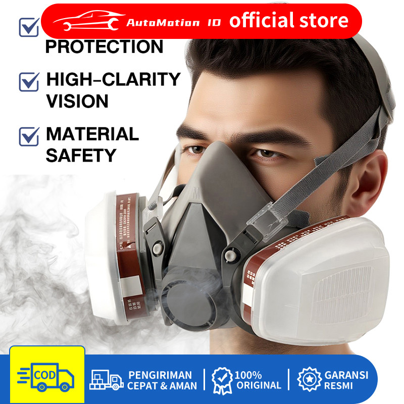 Masker Gas Industrial KN95 APD Pelindung Kimia Debu Virus Racun Udara Pabrik Peralatan Keselamatan K