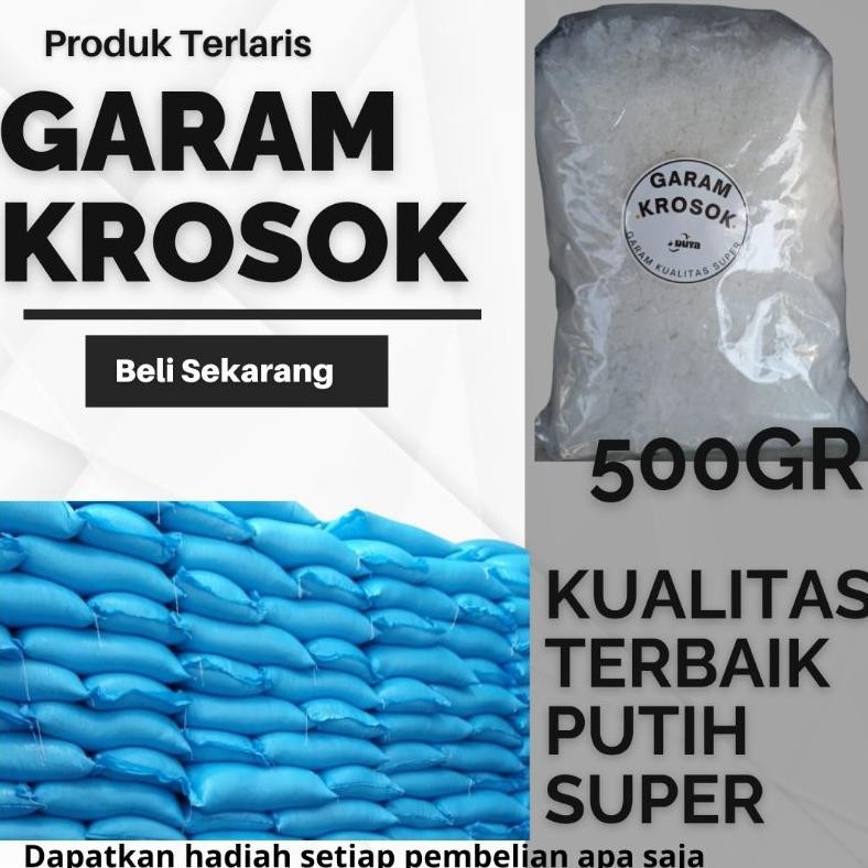 

(Terbaru) GARAM KASAR 500GR - GARAM KROSOK - GARAM MADURA - GARAM MURAH - GARAM PROMO - GARAM BOILER - GARAM PENJERNIH AIR - GARAM KOLAM (Terlaris)