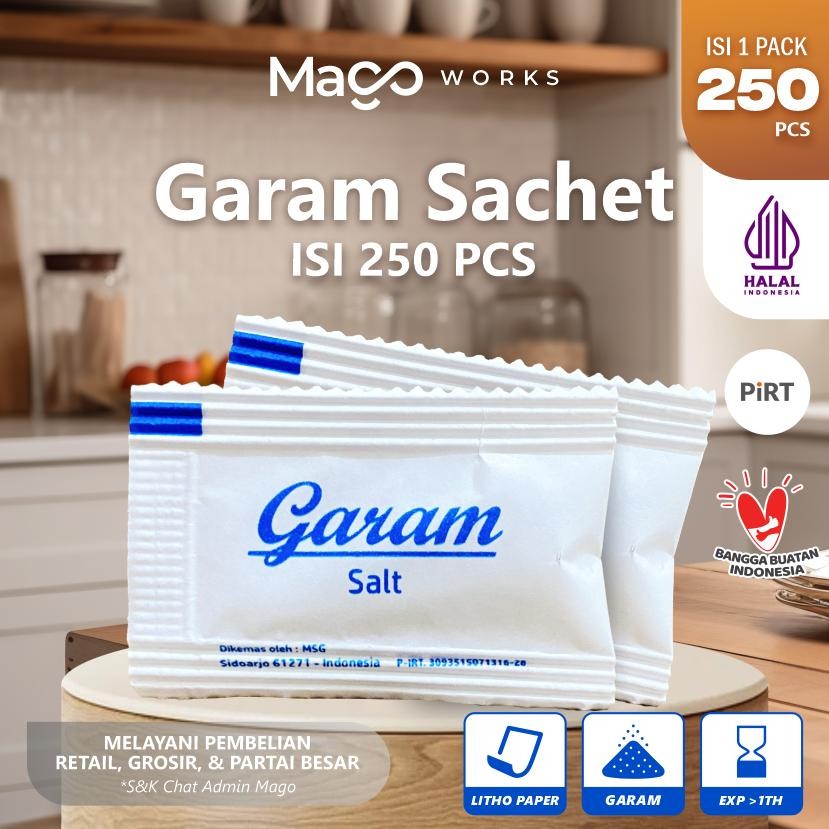 

(Terbaru) Madani Sukses Gemilang / Garam Sachet Beryodium / 1 Pack isi 250 pcs (Terlaris)