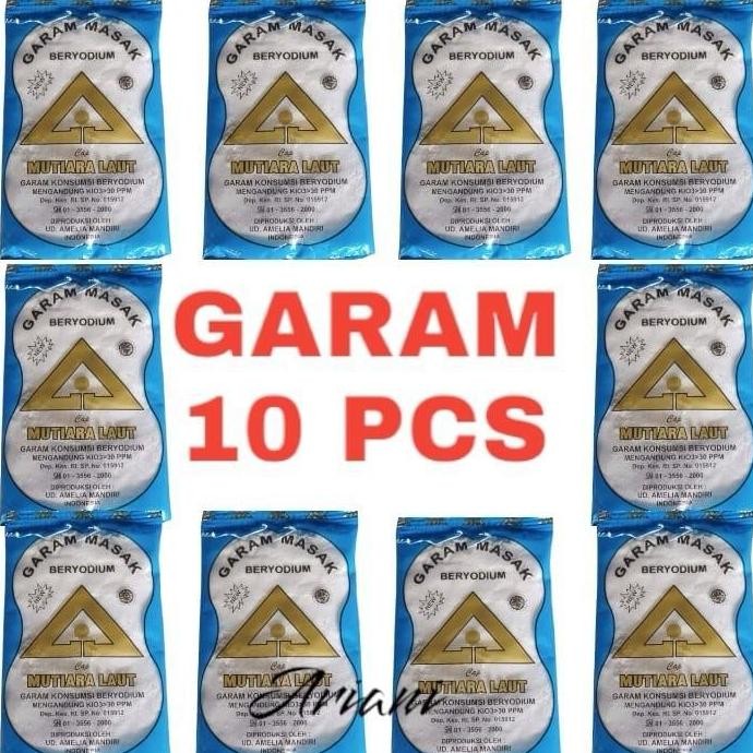 

(Terbaru) 10 pcs Garam Masak Halus Beyodium COD - Bahan Makanan - Salt Masakan (Terlaris)