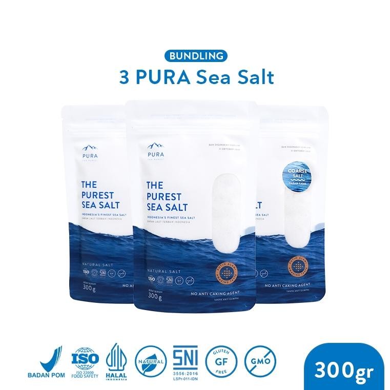 

(Terbaru) Pura Sea Salt (300gr) 3 Pcs - Garam Laut - Garam Organik - Garam Natural - Garam Tanpa Rafinasi - Garam Sehat - Garam Rendah Natrium - Garam Laut Murni (Terlaris)