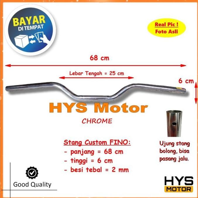 DF184>> Stang Stir Motor Fino 125 Fi Grande Setang Setir Nunduk Aksesoris CB RZR Vixion Beat Verza B