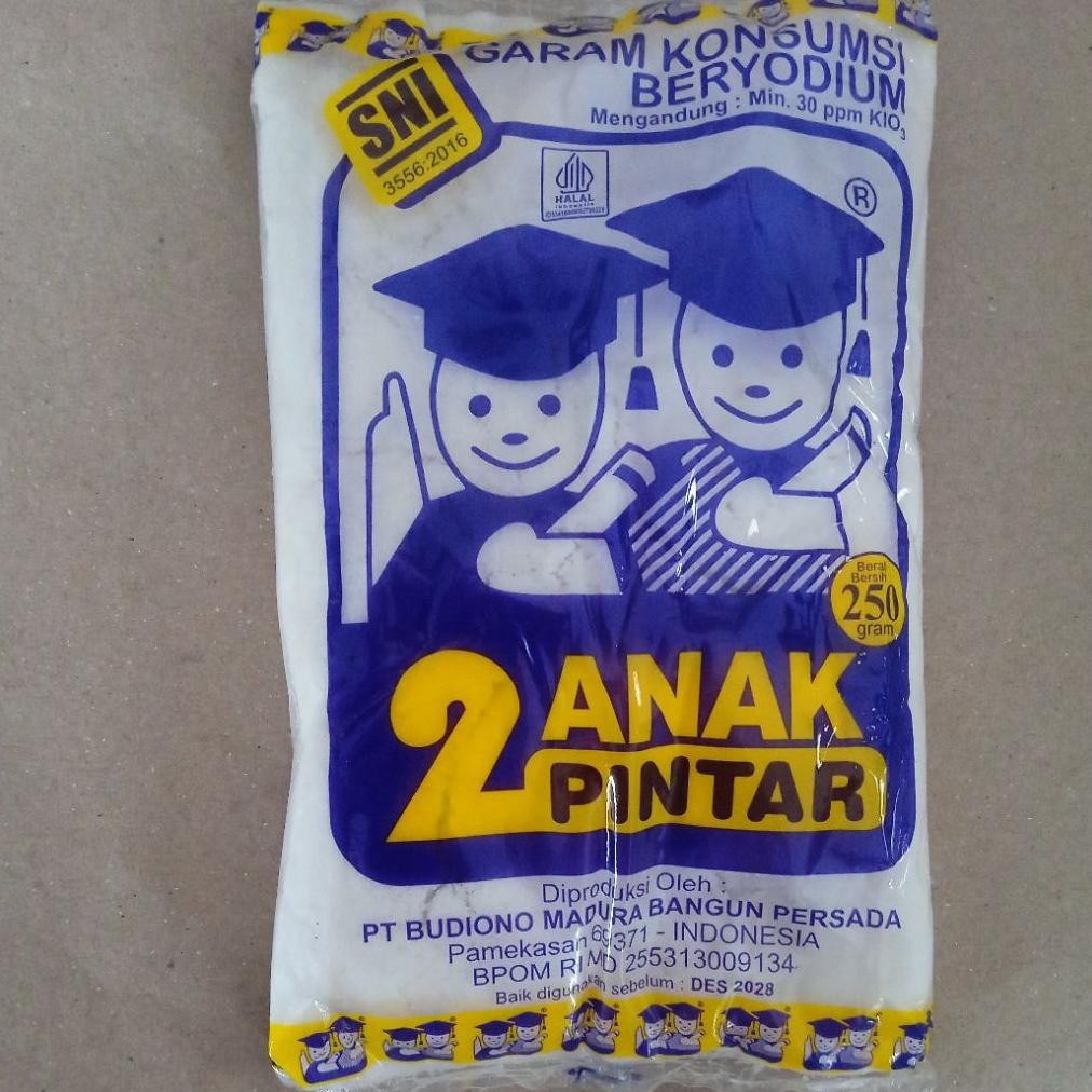 

(Terbaru) GARAM KONSUMSI BERYODIUM CAP 2 ANAK PINTAR KEMASAN 250 GRAM (Terlaris)