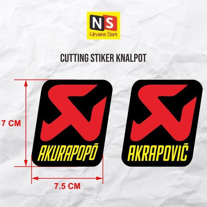

DF329>> Stiker AKURAPOPO sticker akrapovic kotak - Stiker Knalpot