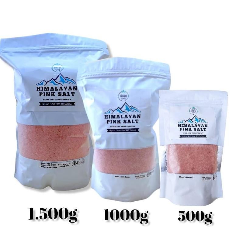 

(Terbaru) Garam Himalaya Pink Salt Organic//Original Premium 500gr NON GMO (Terlaris)
