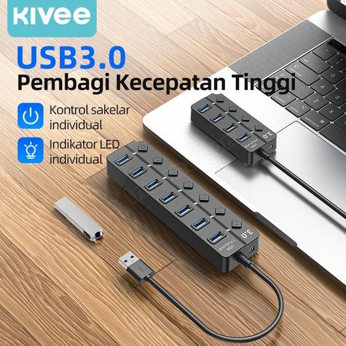 

Kivee Usb Hub 7 Port Kecepatan Tinggi Kompatibel Windows Mac Desain Minimalis Plug & Play Stasiun Docking Multi Perangkat