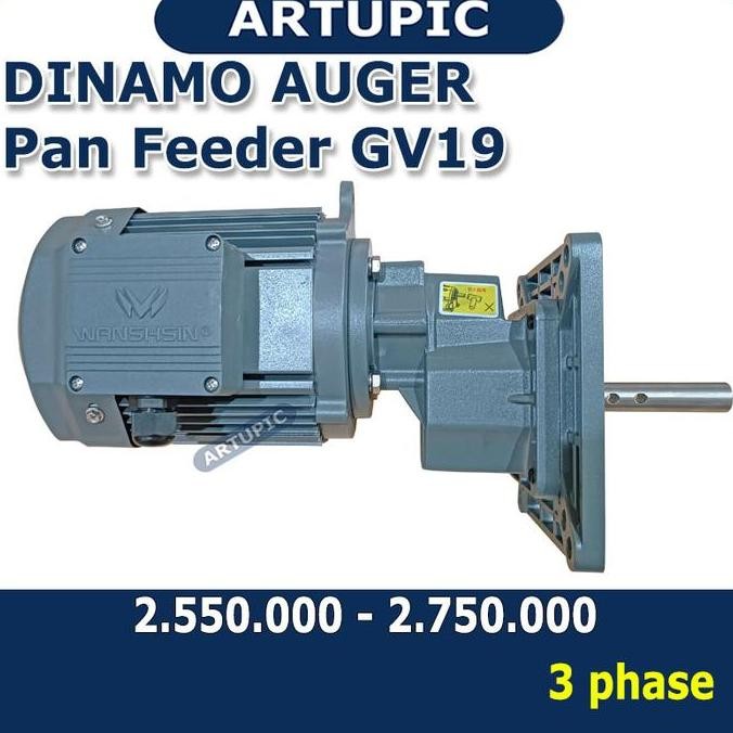 DINAMO AUGER PAN FEEDER GV19 UNTUK FEEDING LINE PAKAN KANDANG AYAM OTOMATIS ORIGINAL DAN TERPERCAYA