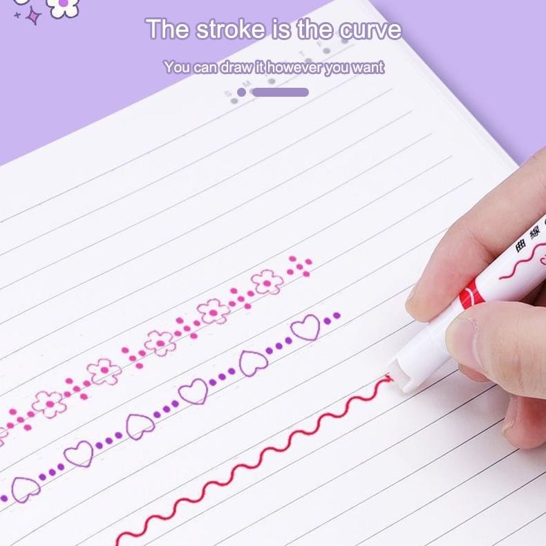 

Tu26 Eg Pena Garis Bentuk Bunga Pena Penanda Kurva Rol Penanda Sorotan Berwarna Siswa Yang Disalin Dengan Tangan -Eghrerr Tu26