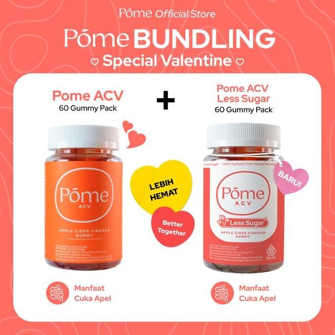 

Pome Couple Bundling Special Valentine - 1 Botol Pome ACV dan 1 Botol Pome ACV Less Sugar
