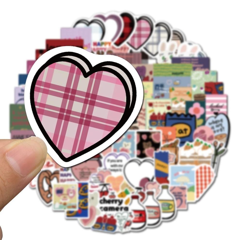 

COD [90PCS]Stiker Pack Lucu gaya Korea Kartun Stiker Vinyl Anti Air-Sticker Aesthetic Buku Casing HP Laptop Helm Motor JWL-21