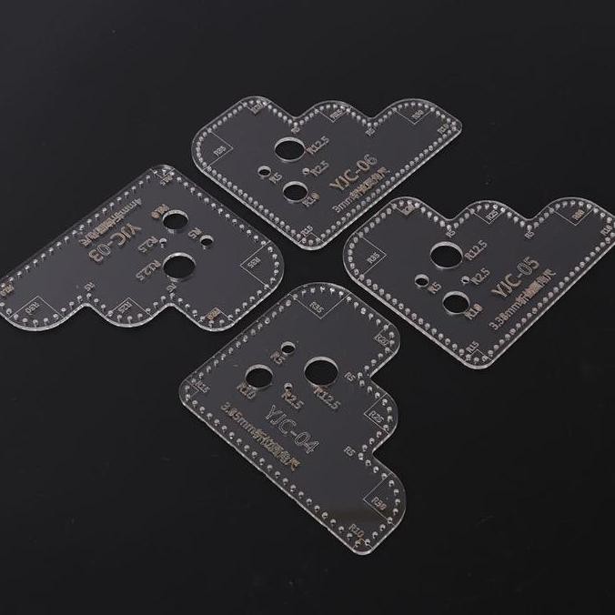 

^^^^^] Corner Acrylic Cutting Stencil Template Leather Craft