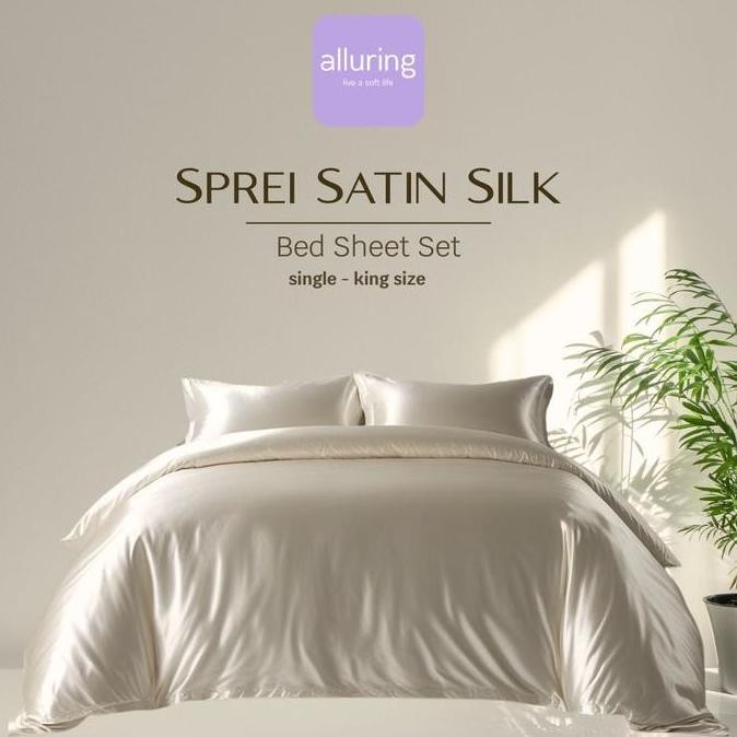 Sprei Satin Silk Premium - Alluring Satin Silk Bed Sheet Set