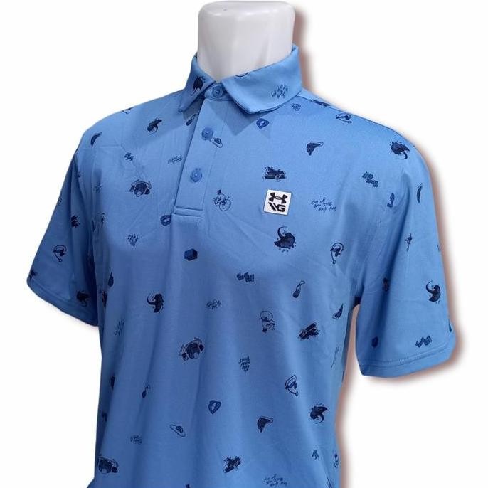 TERMURAH - Golf Under Armour Polo Shirt Decode Game Original