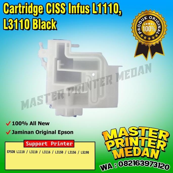 Ready stock] Cartridge Ciss - Damper Tinta Black Bk EPSON L1110 L3110 NEW ORIGINAL