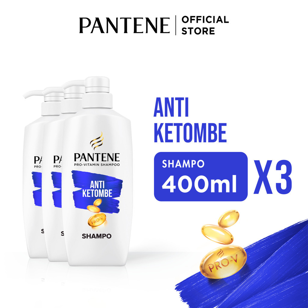 Pantene Sampo Anti Ketombe Pro-V Perawatan Rambut 400ml x3 / Pantene Shampoo