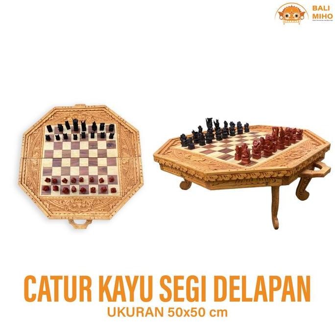 ```````] PAPAN CATUR SEGI DELAPAN/CATUR SEGI 8/CATUR KAYU/CATUR UKIR/CATUR UNIK