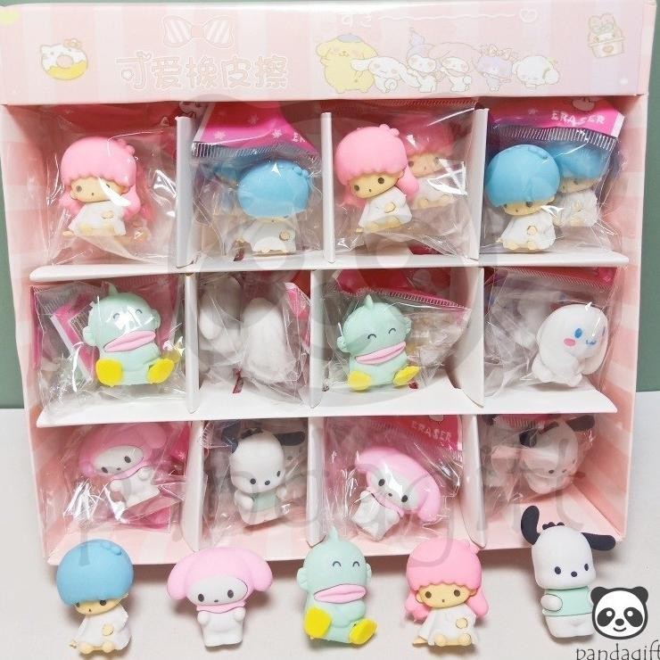 

36Pcs 1Boxpenghapus Pensil Kter Sanrio Pokemon Space Rabbit Lucu Penghapus Lucu Gg0357