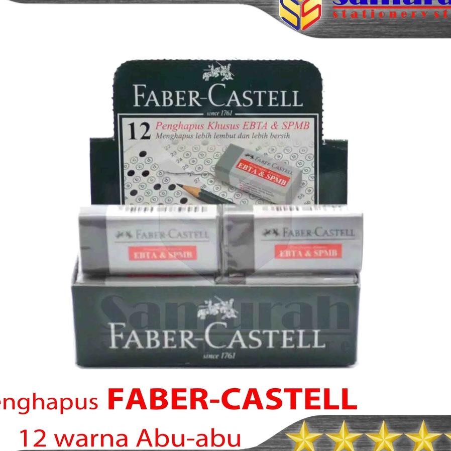 

Penghapus Pensil Fabercastell Ebta Spmb Abu Untuk Ujian 1 Box Isi 12 Pcs Stip Eraser For Exam Hapusan Faber Castell Warna Abuabu